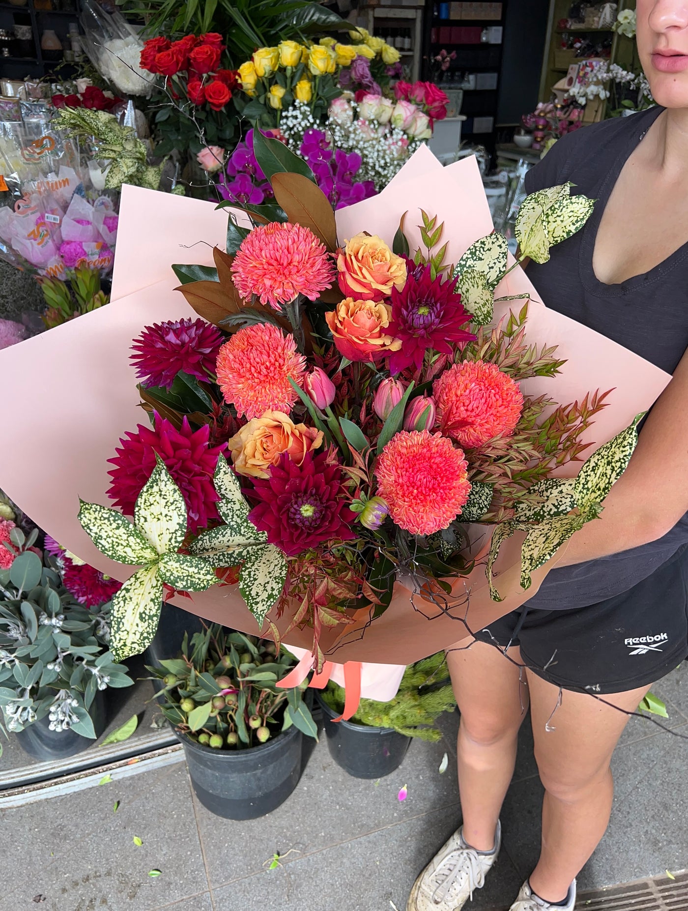 Seasonal vibrant and textured bouquet