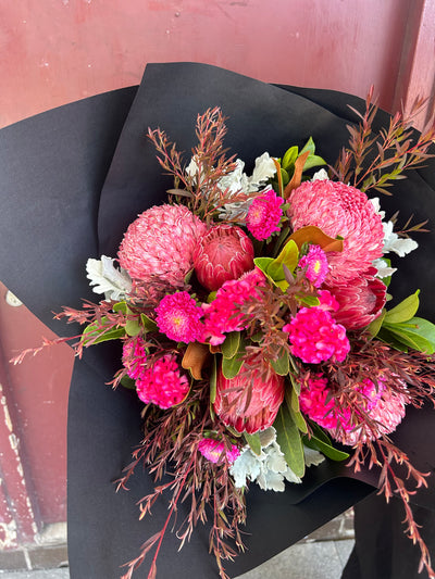 Pink toned native and floral bouquet