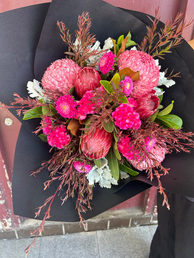 Pink toned native and floral bouquet