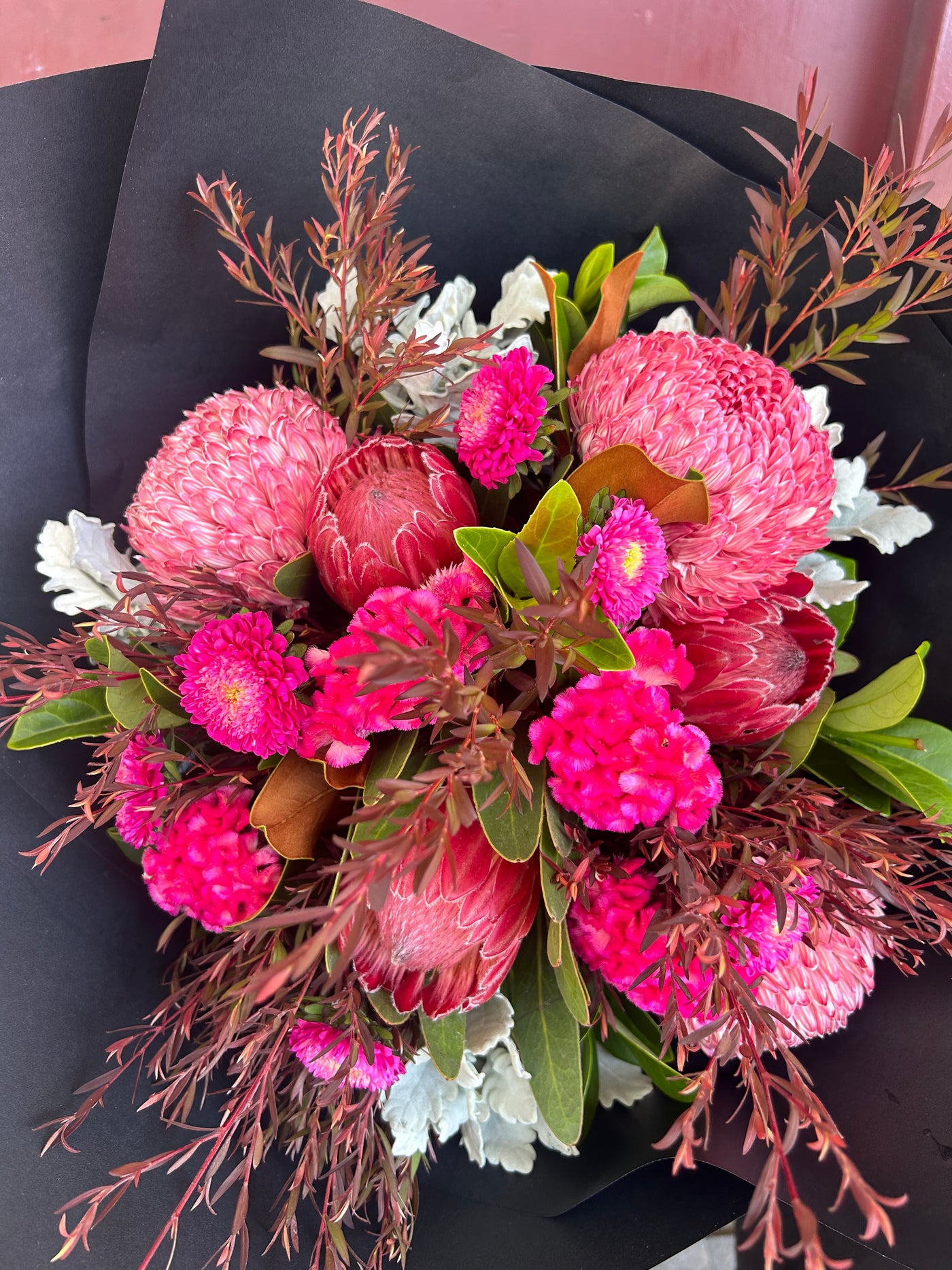 Pink toned native and floral bouquet