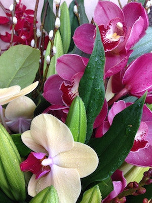 Lilie and Orchid Flower Bouquet