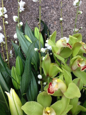 Seasonal Orchids and Lilie Bouquet