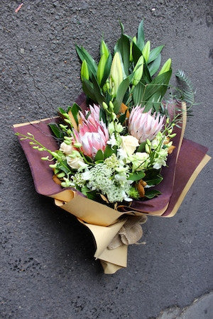 Native and orchid floral bouquet