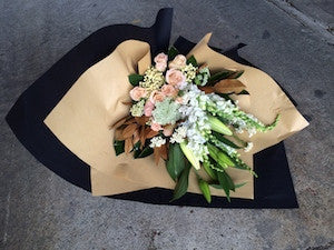 Vintage style textural floral bouquet