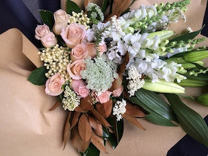 Vintage style textural floral bouquet