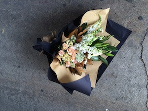 Vintage style textural floral bouquet