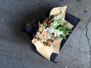 Vintage style textural floral bouquet